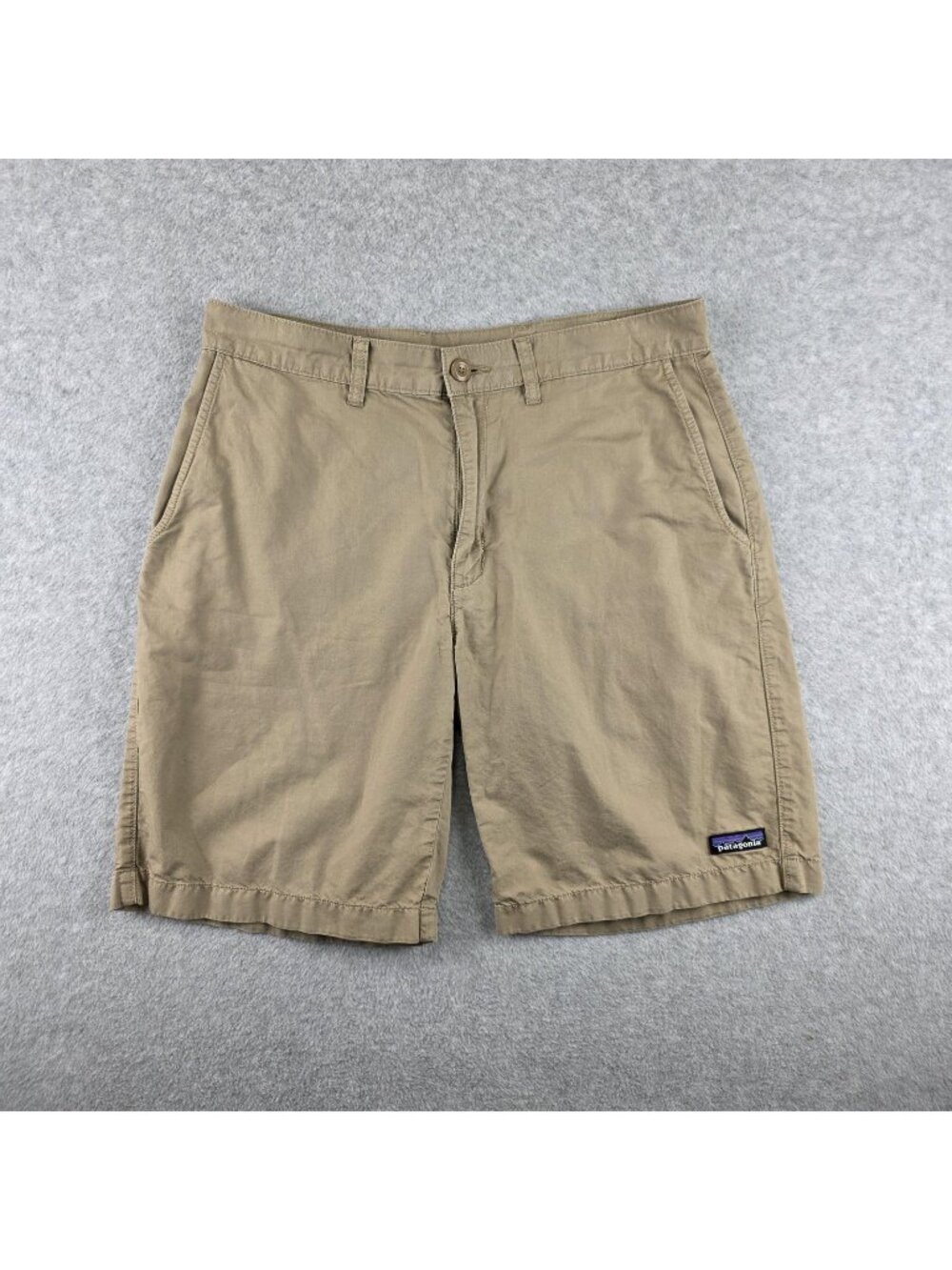 Patagonia Chino Shorts Mens 32 Beige Cotton Hemp 10 Inseam Pockets Flat Front